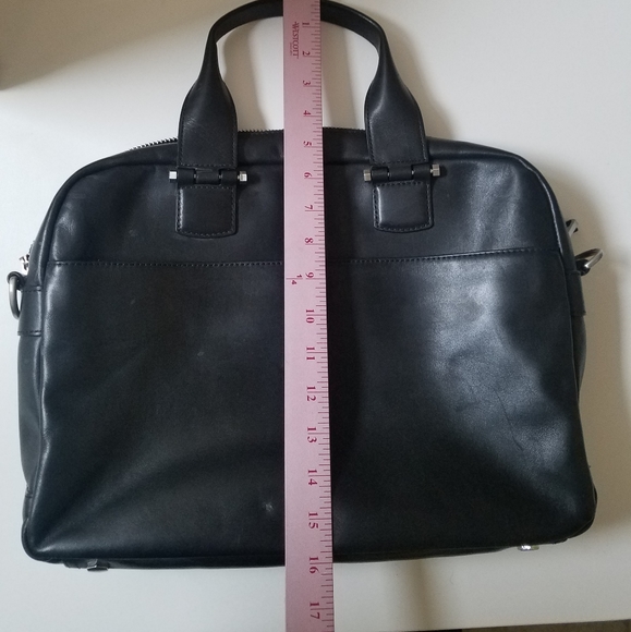 UGG Leather Slim Branford Satchel Laptop Work Bag - Picture 8 of 15